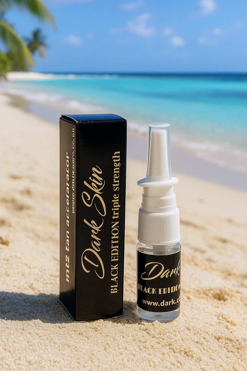 1 Bottle of Dark Skin Black edition triple strength nasal tanners