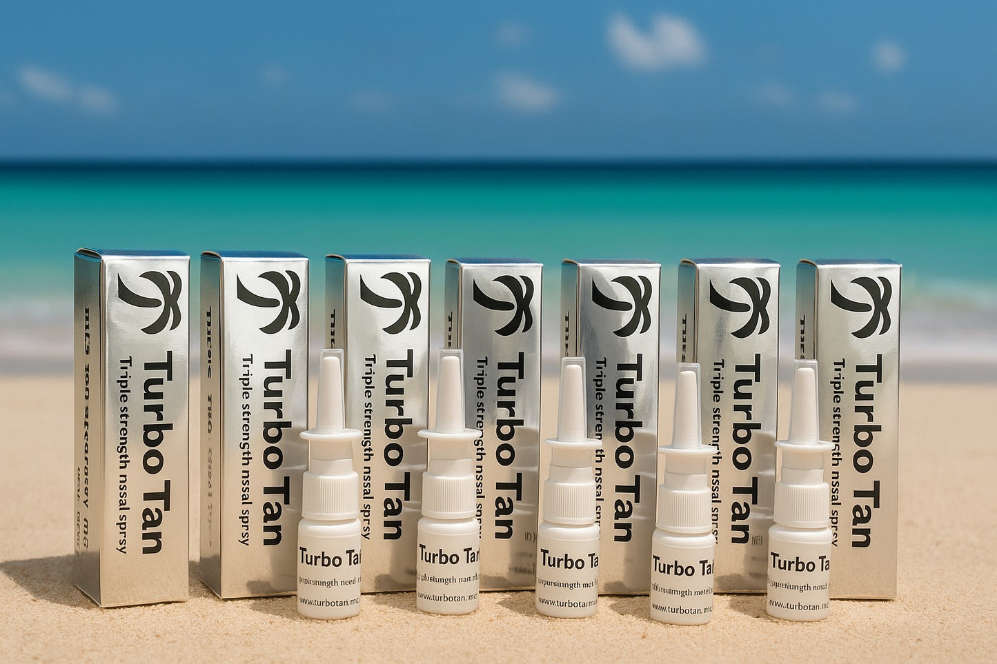 5 Bottles of Triple strength Turbo Tan nasal tanners. Normally £175 now £150