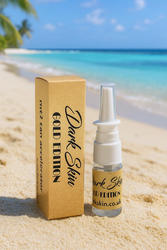 1 Bottle of Dark skin Gold Edition double strength nasal tanners
