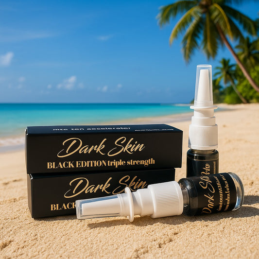2 Bottles of Dark Skin Black edition Triple strength nasal tanners